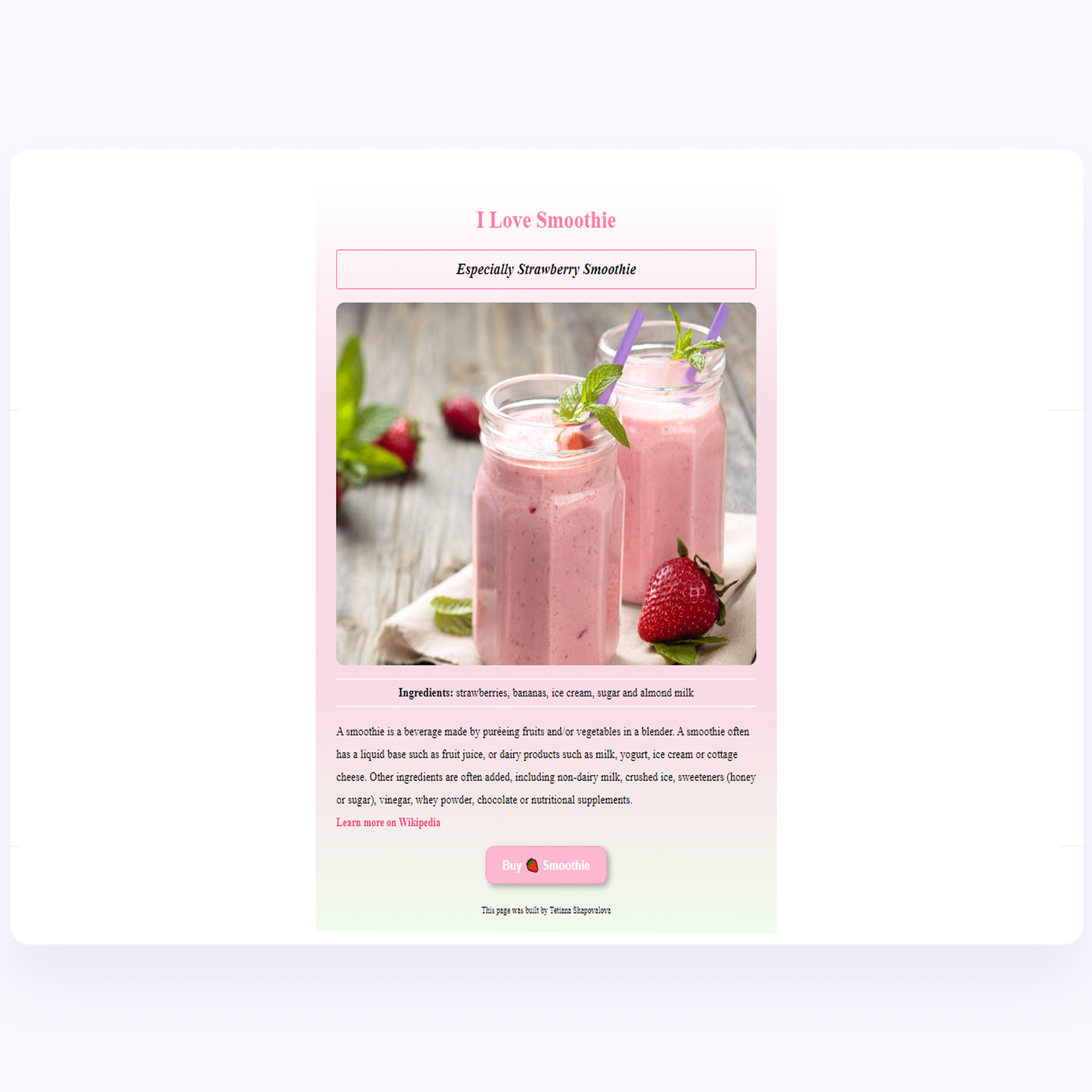 Smoothie Project Preview