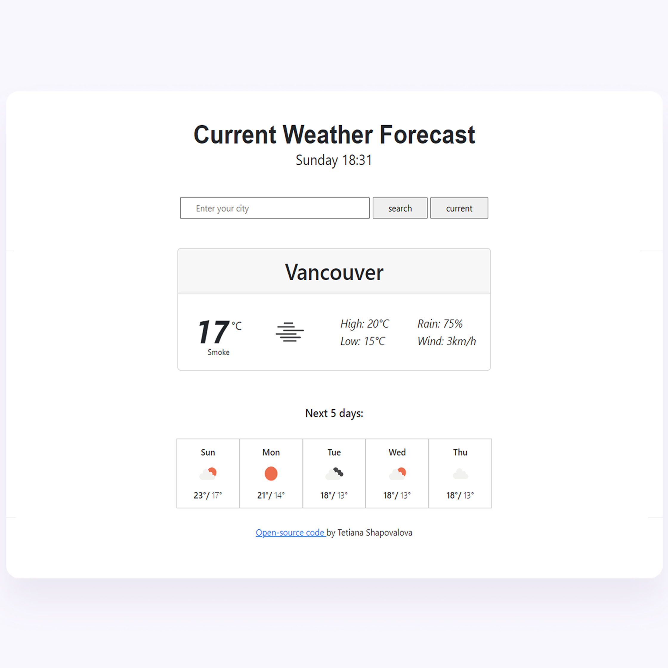 Weather Project Preview